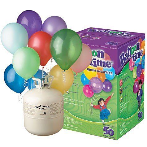 Botella helio desechable grande 50 globos