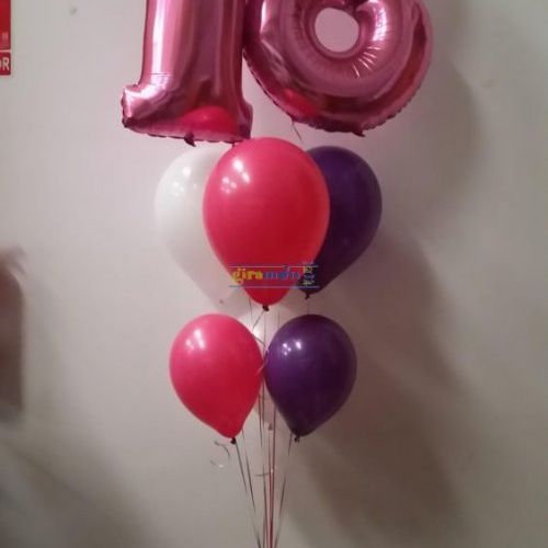 ramillete globos para 18 cumpleaños helio