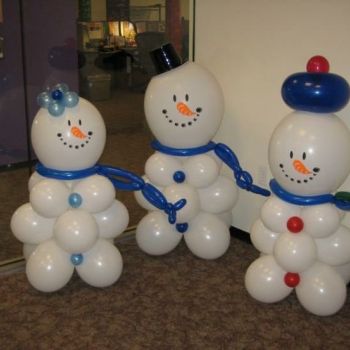 muñeco de nieve con globos madrid