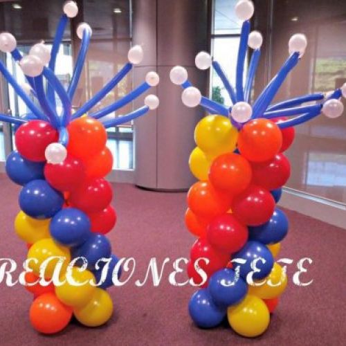 columnas de globos para fiestas infantiles