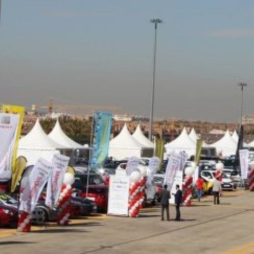 COLUMNA DE GLOBOS PARA FERIA DEL AUTOMOVIL MADRID RIVAS