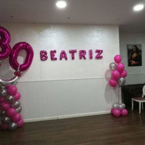 Decoracion con globos para 30 cumpleaños rivas