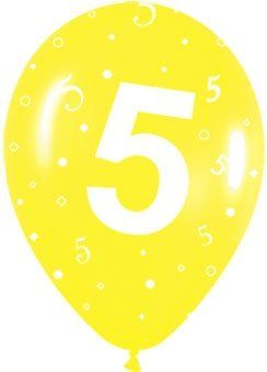 Globo numero 5 | Tienda de globos y helio para fiestas