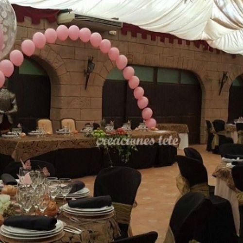 comunion con globos rosas madrid