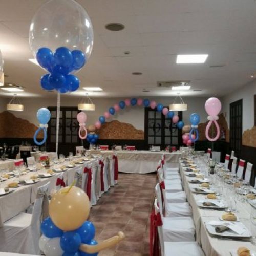 Arreglo con globos para bautizos madrid