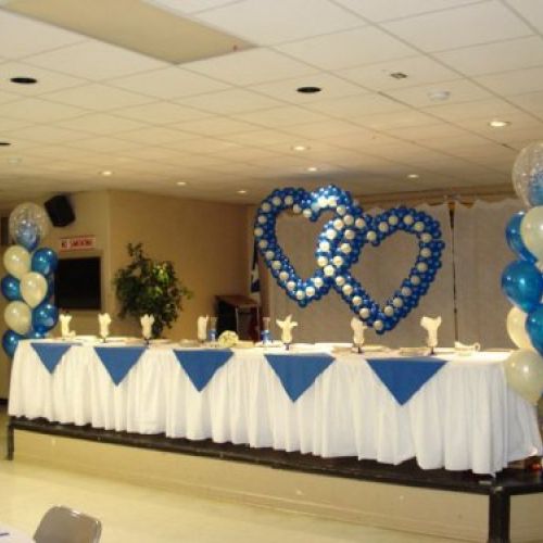 ARREGLO MESA IMPERIAL CON GLOBOS PARA BODAS CON GLOBOS MADRID