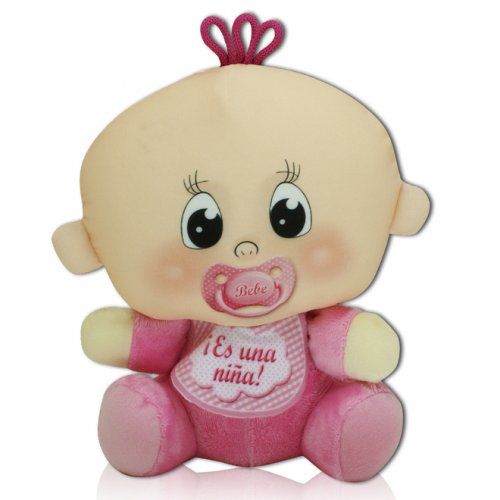 peluche bebe rosa