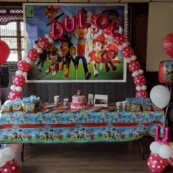 decoracion con globos patrulla canina chica