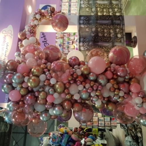 arco organico con globos rivas