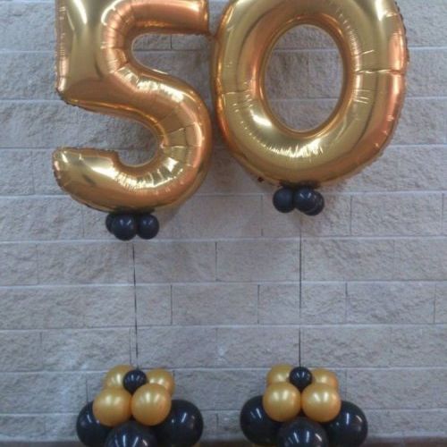 50 aniversario con globos helio Madrid