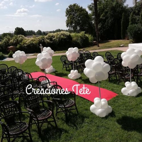 columnas arboles con globos para bodas madrid