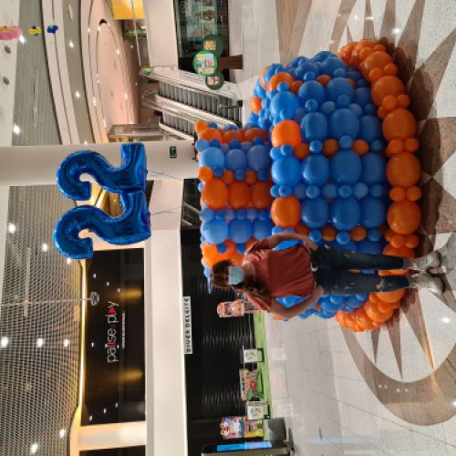 tarta de globos para centro comercial madrid