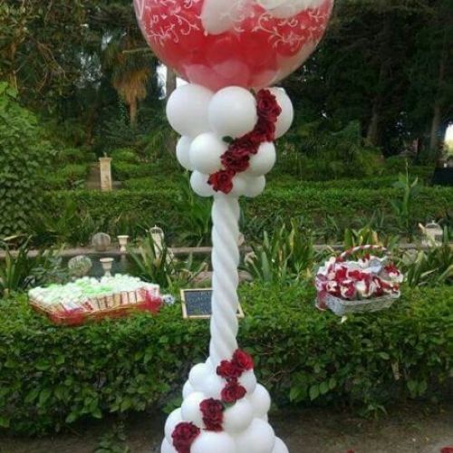 COLUMNA DE GLOBOS PARA BODAS EXPLOSIVA GLOBOS CON HELIO MADRID