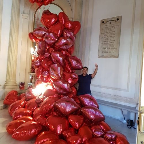 tacha 25 aniversario con globos madrid