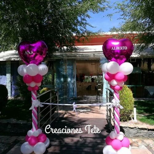columnas globos para bodas novios madrid