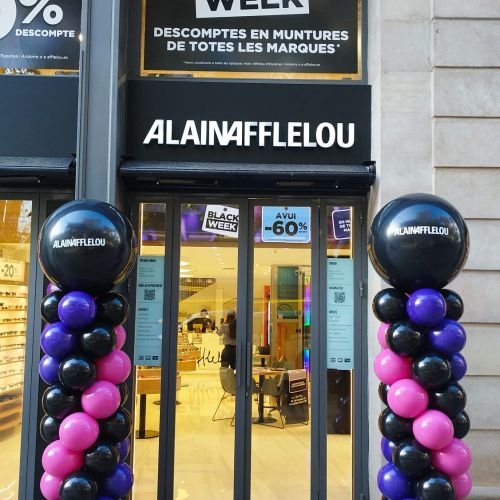 COLUMNAS GLOBOS BLACK FRIDAY MADRID