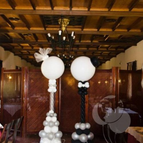 COLUMNAS NOVIOS CON GLOBOS PARA BODAS MADRID
