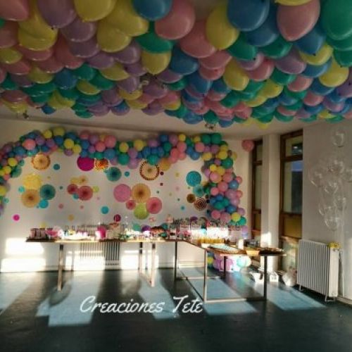 Arco de globos y globos con helio unicornio madrid