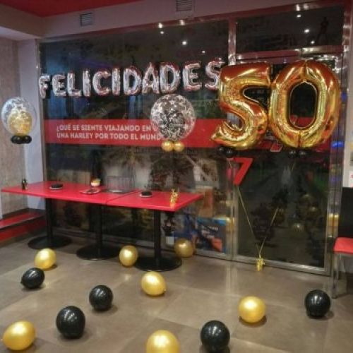 Fiesta 50 cumpleaños con globos Madrid