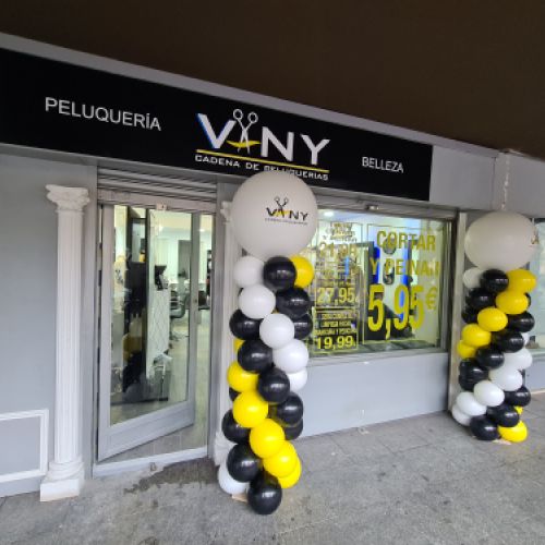 columnas de globos para peluqueria madrid