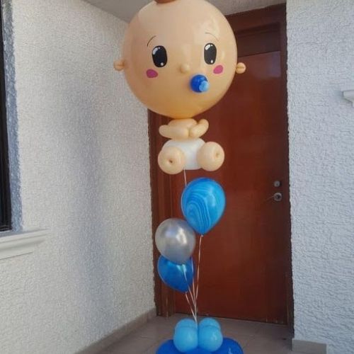 bebe gigante con globos de helio madrid
