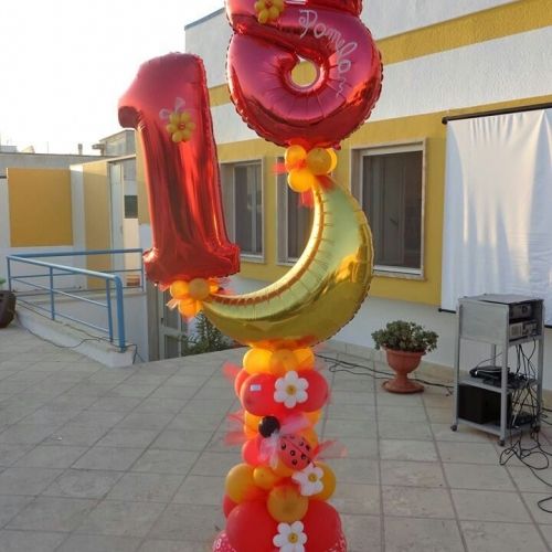 columna de globos para 18 cumpleaños madrid