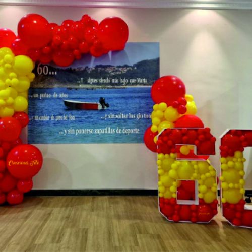 decoracion con globos 60 cumpleaños madrid