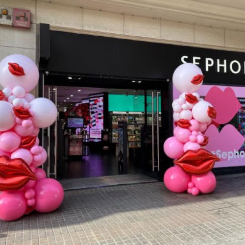 columna de globos para tiendas sephora madrid