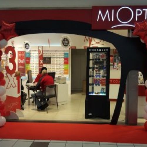 DECORACION CON GLOBOS COLUMNAS DE GLOBOS MY OPTICO MADRID.