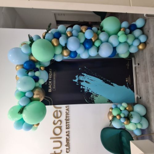 arco de globos para black friday tu laser Madrid