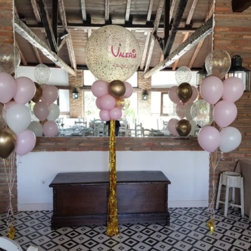ramillete de globos para bautizos niña madrid