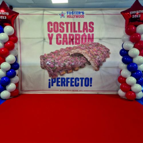 COLUMNAS GLOBOS CON ESTRELLA PERSONALIZADA MADRID FOSTER HOLLYWOOD