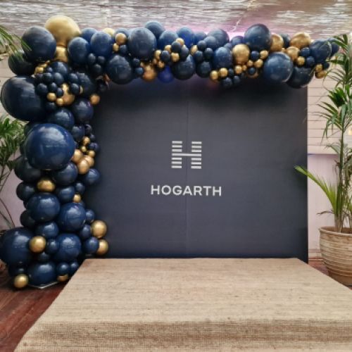 arco de con globos con photocall madrid