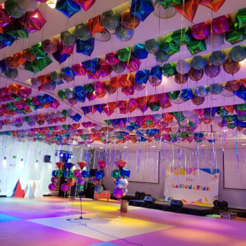 GLOBOS DE FORMAS GEOMETRICAS  CON HELIO MADRID