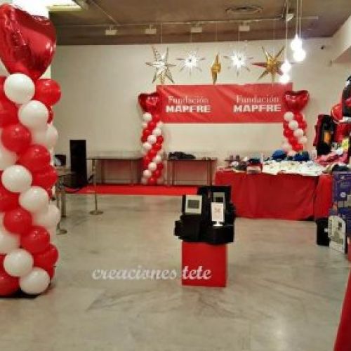 DECORACIONES CON GLOBOS PARA MAPFRE COLUMNAS DE GLOBOS MADRID