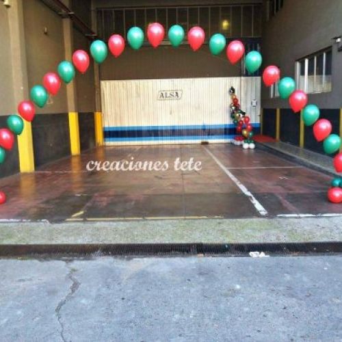 arco de globos con helio madrid navidad