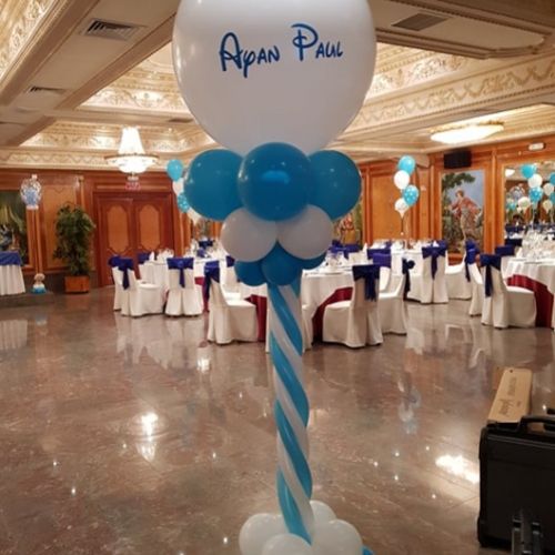 COLUMNA GLOBOS BAUTIZO MADRID
