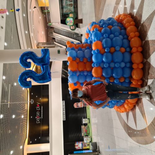 tarta de globos para centro comercial madrid