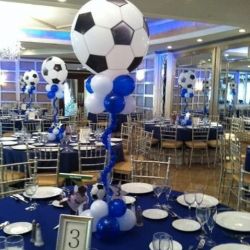 Decoracion globos futbol centros de mesa