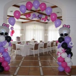 Decoracion monster high con globos