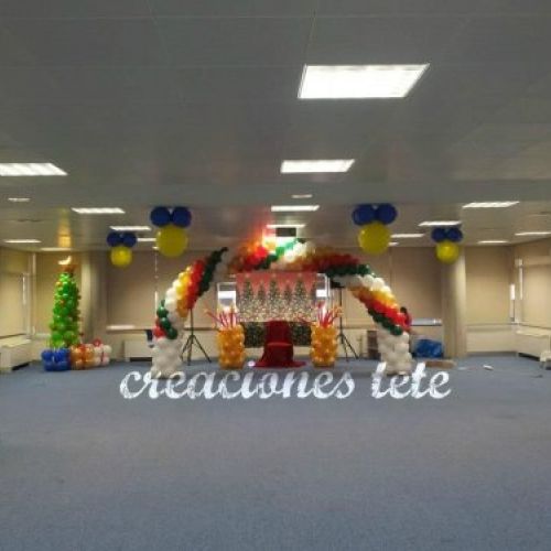 fiestas de empresa con globos navidad madrid