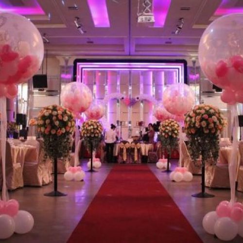 COLUMNAS DE GLOBOS ELEGANTES PARA BODAS MADRID