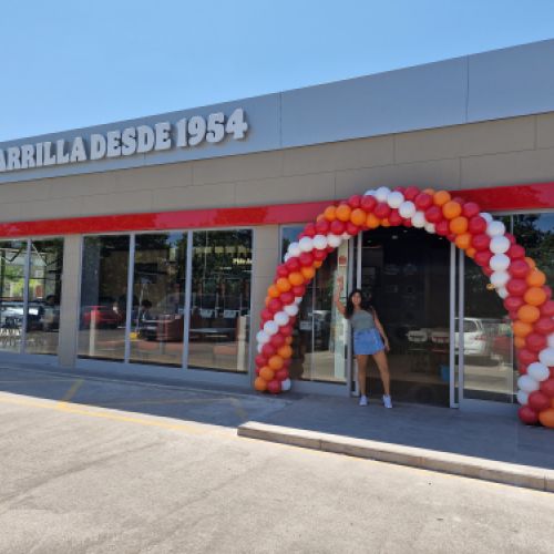 arco de globos para burger king madrid