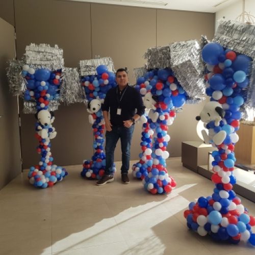 columnas de globos organicas snoopy