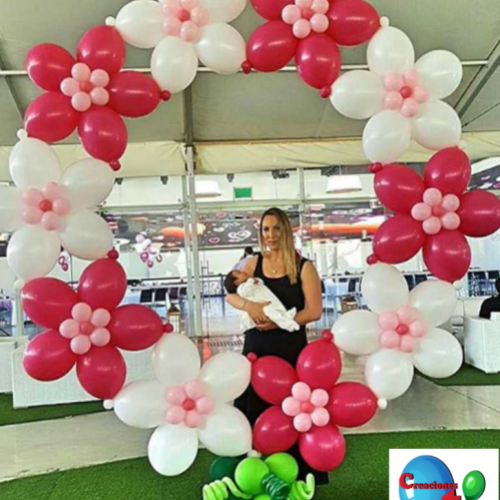 photocall flores con globos madrid