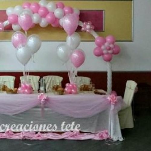 DECORACION CON GLOBOS PARA BAUTIZOS