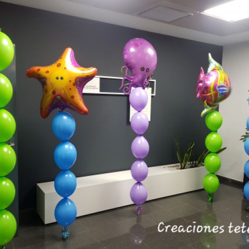 fiesta tematica mar con globos madrid