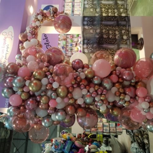 arco organico con globos rivas