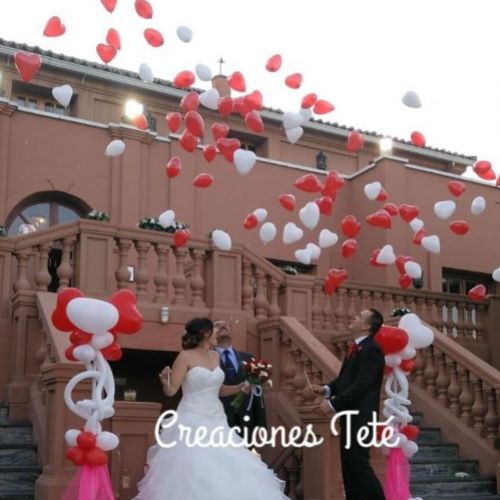 columnas explosivas para bodas Arganda del rey.