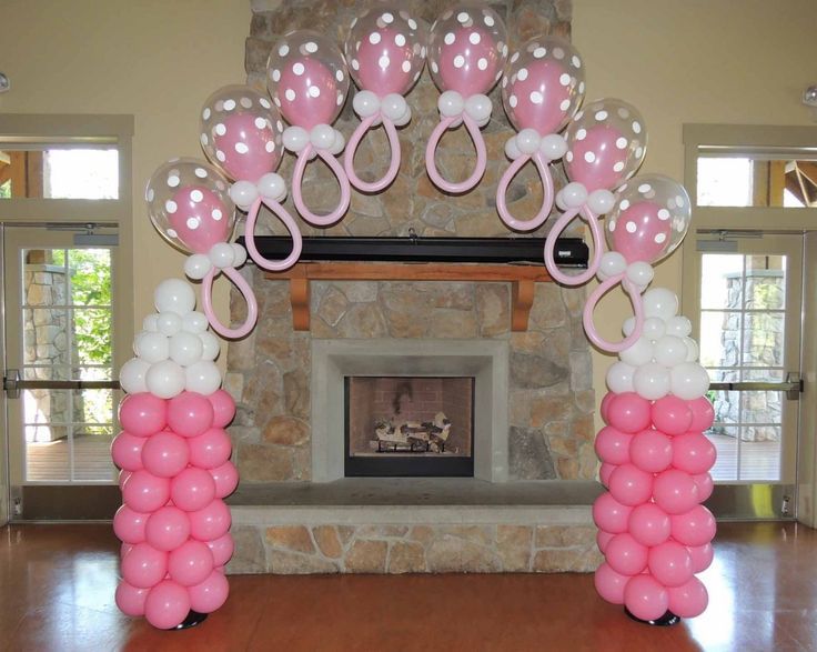 Decoraciones de globos para bautizo